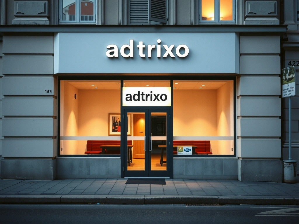 Průčelí budovy adtrixo na Veverkově 8